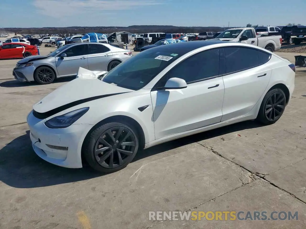 1 Фотография поврежденного автомобиля 5YJ3E1EB8MF852781 TESLA MODEL 3 2021