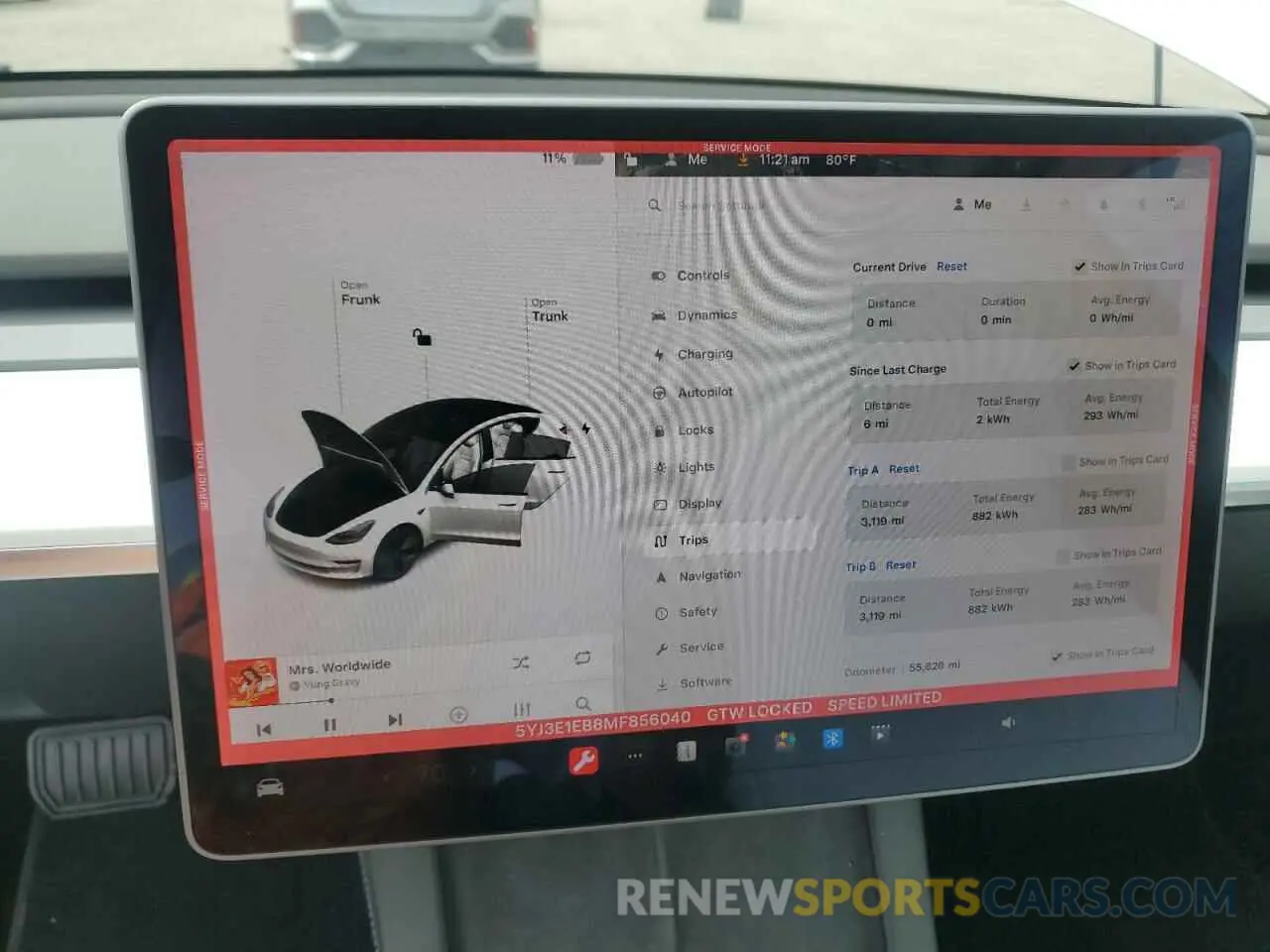 9 Photograph of a damaged car 5YJ3E1EB8MF856040 TESLA MODEL 3 2021
