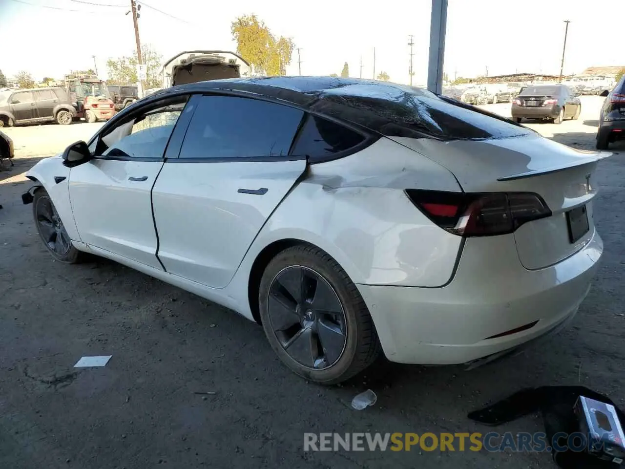 2 Photograph of a damaged car 5YJ3E1EB8MF937782 TESLA MODEL 3 2021