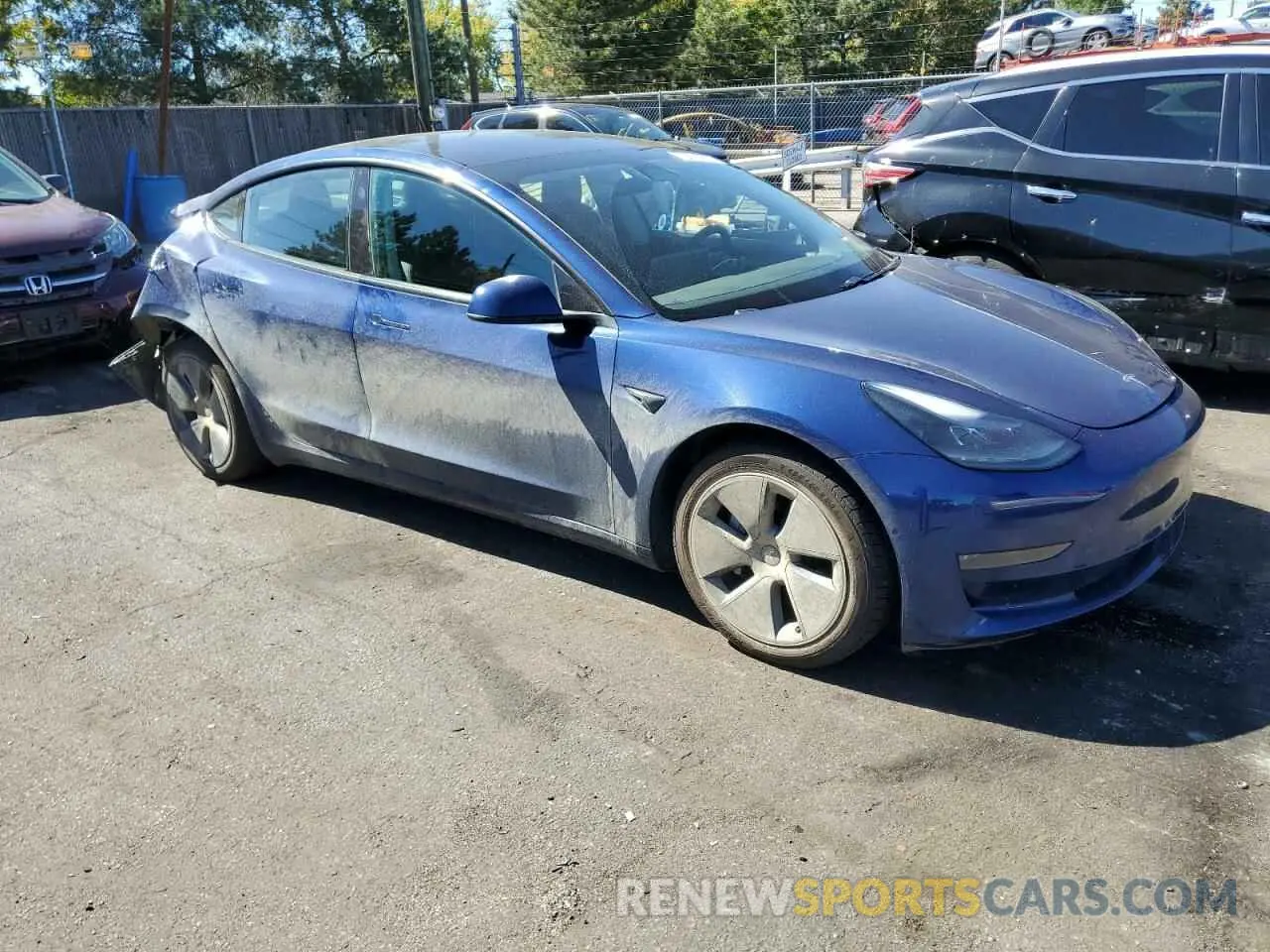 4 Фотография поврежденного автомобиля 5YJ3E1EB8MF974136 TESLA MODEL 3 2021