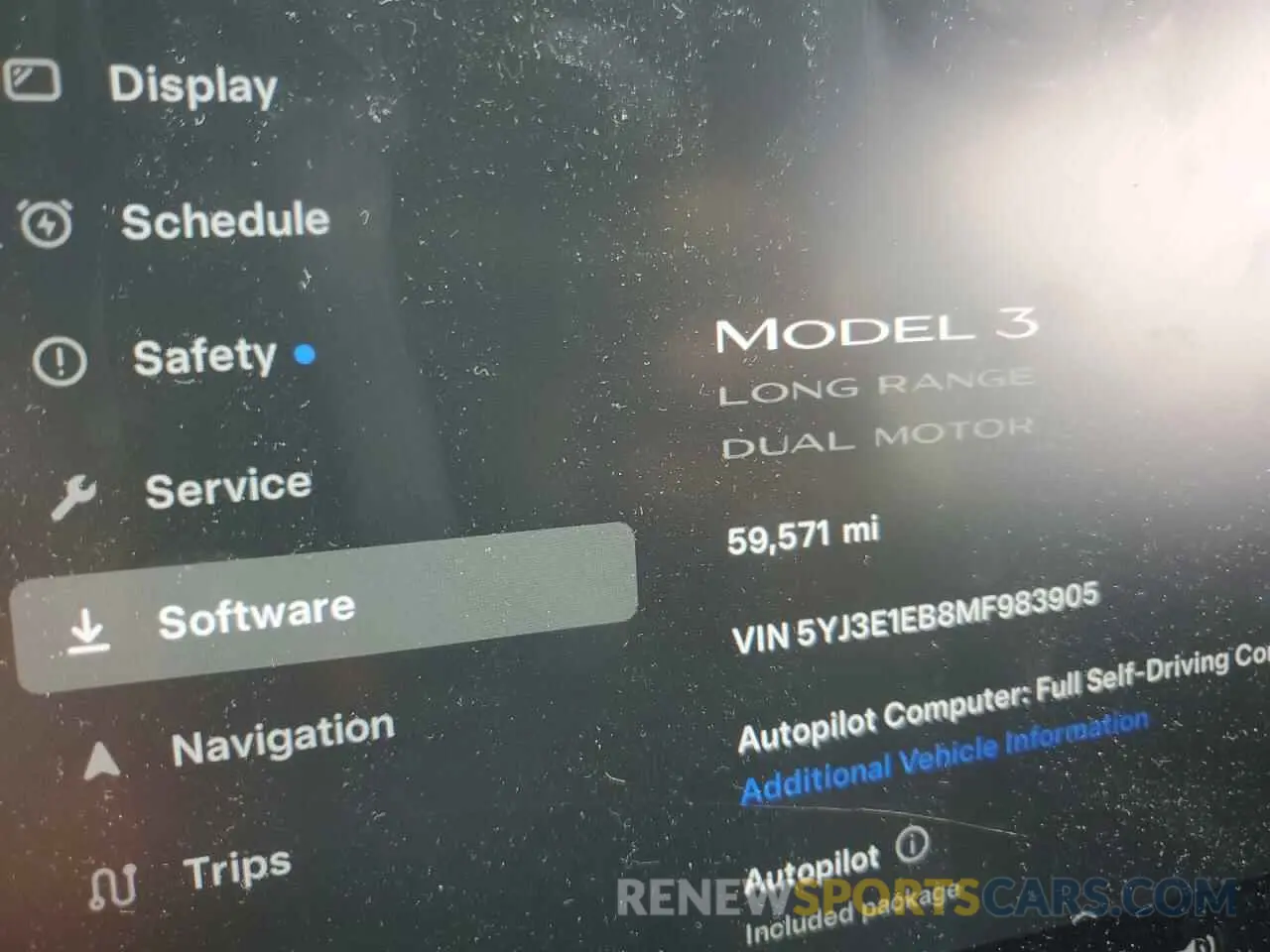 9 Фотография поврежденного автомобиля 5YJ3E1EB8MF983905 TESLA MODEL 3 2021