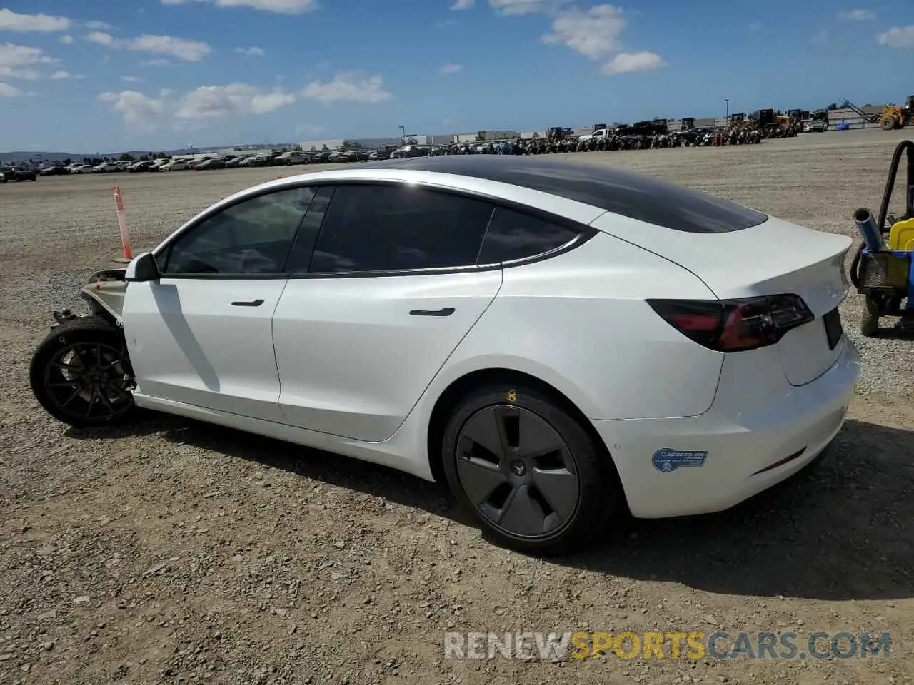 2 Photograph of a damaged car 5YJ3E1EB8MF993155 TESLA MODEL 3 2021