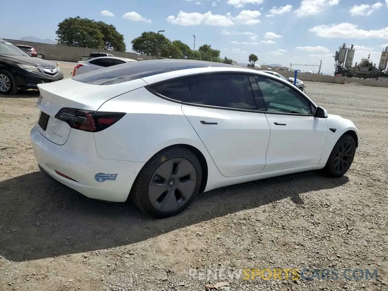 3 Photograph of a damaged car 5YJ3E1EB8MF993155 TESLA MODEL 3 2021