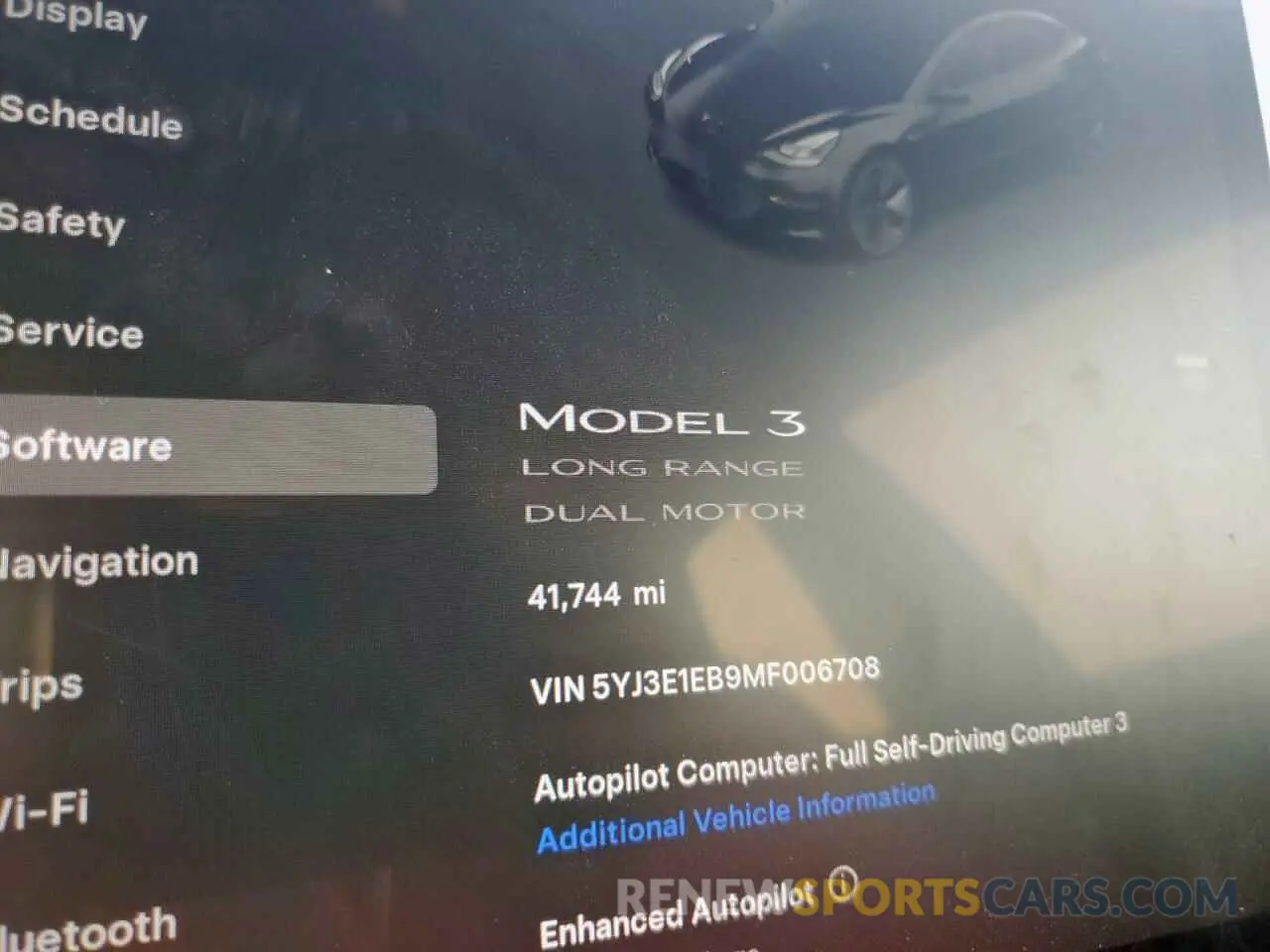 9 Фотография поврежденного автомобиля 5YJ3E1EB9MF006708 TESLA MODEL 3 2021