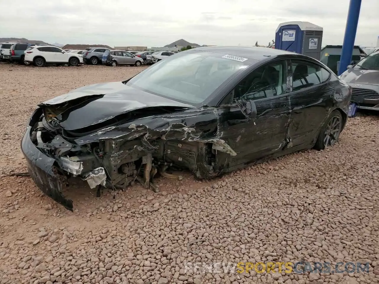 1 Photograph of a damaged car 5YJ3E1EB9MF032810 TESLA MODEL 3 2021
