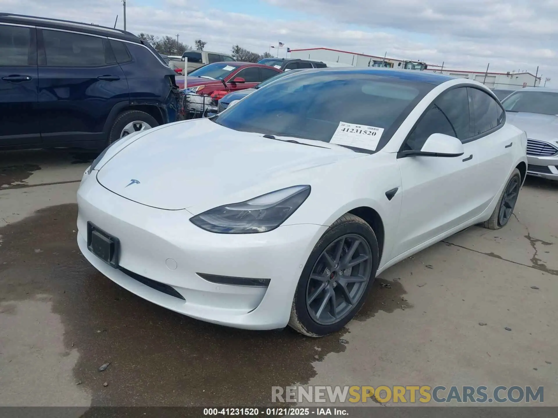 2 Фотография поврежденного автомобиля 5YJ3E1EB9MF059554 TESLA MODEL 3 2021