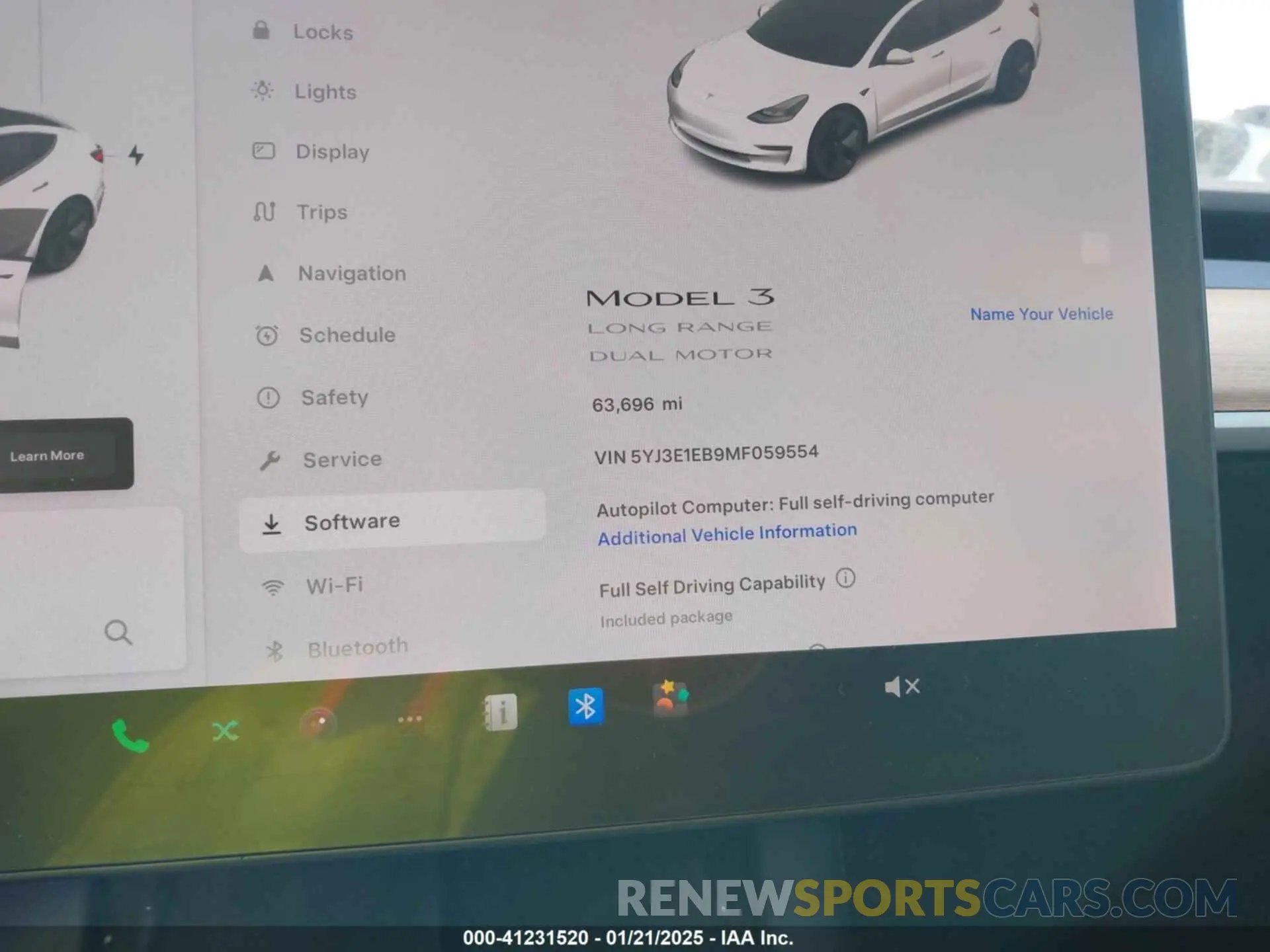 7 Фотография поврежденного автомобиля 5YJ3E1EB9MF059554 TESLA MODEL 3 2021