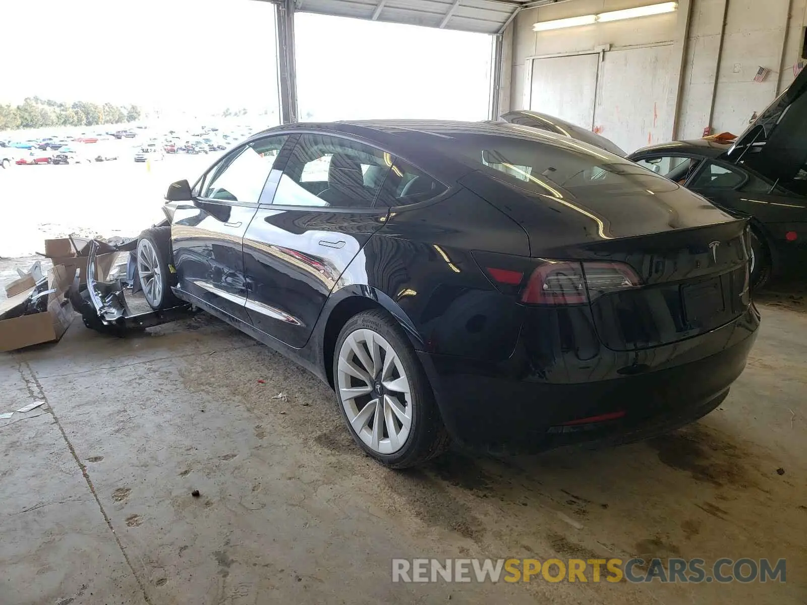 3 Photograph of a damaged car 5YJ3E1EB9MF848822 TESLA MODEL 3 2021
