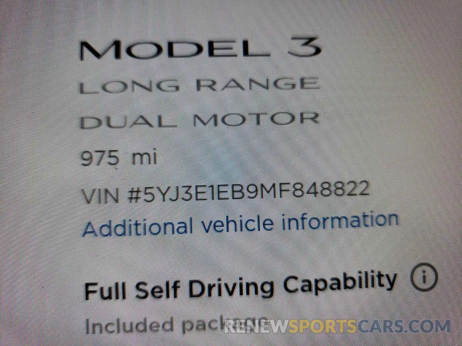 8 Photograph of a damaged car 5YJ3E1EB9MF848822 TESLA MODEL 3 2021