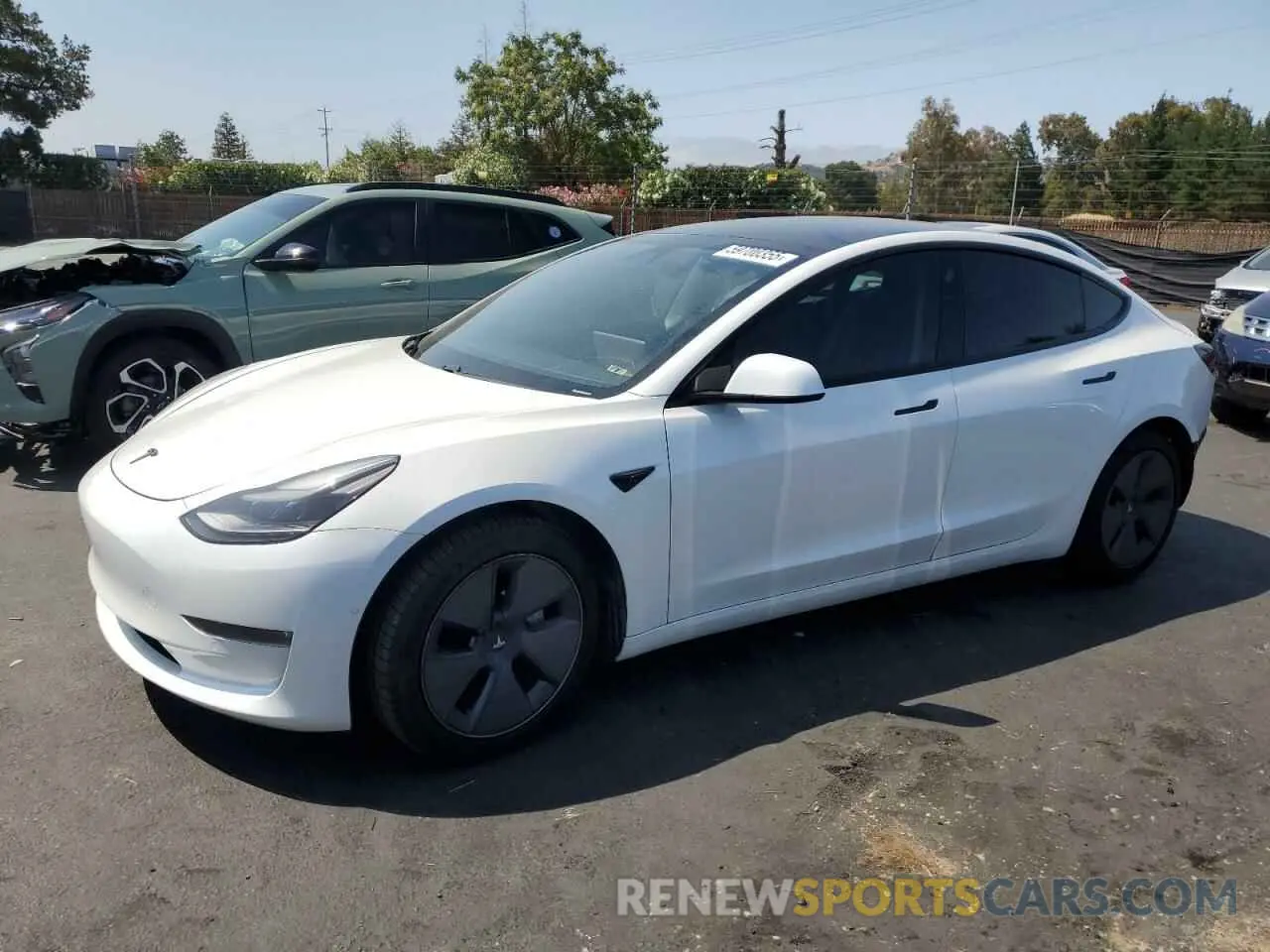 1 Photograph of a damaged car 5YJ3E1EB9MF879035 TESLA MODEL 3 2021