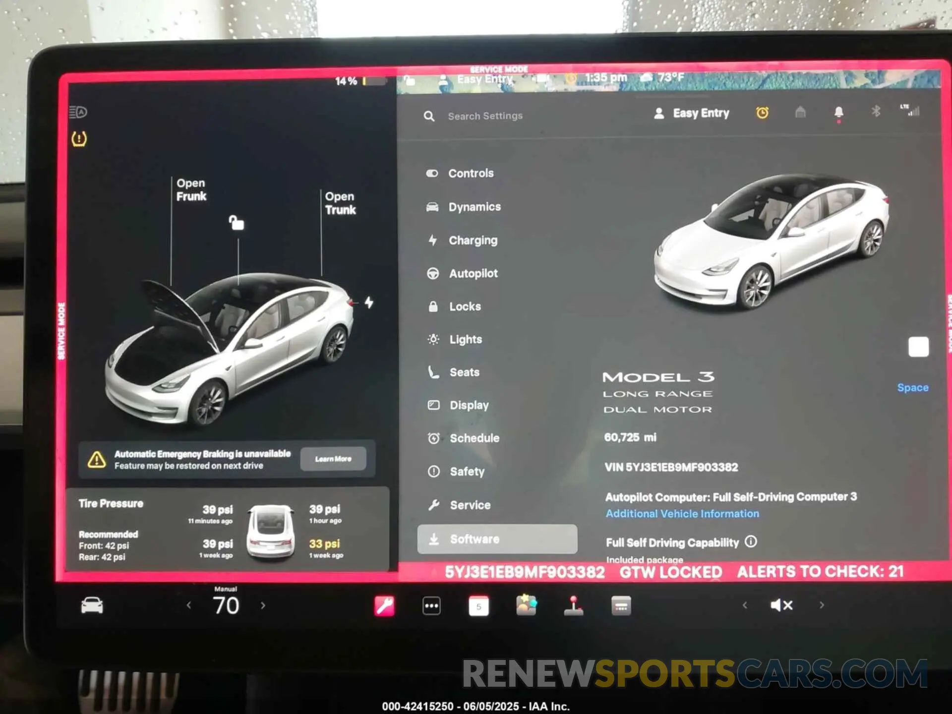 7 Фотография поврежденного автомобиля 5YJ3E1EB9MF903382 TESLA MODEL 3 2021