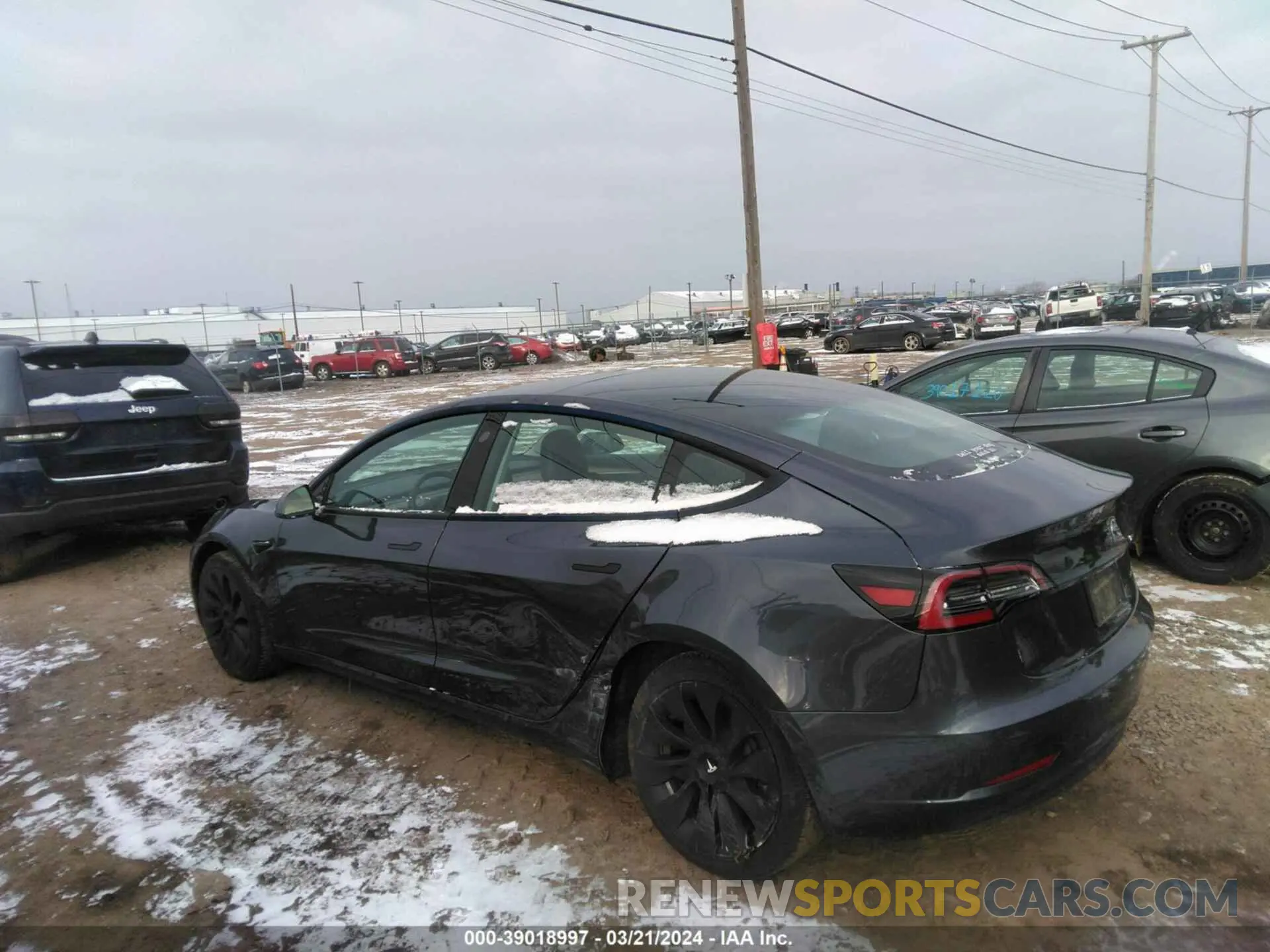 3 Photograph of a damaged car 5YJ3E1EB9MF974405 TESLA MODEL 3 2021