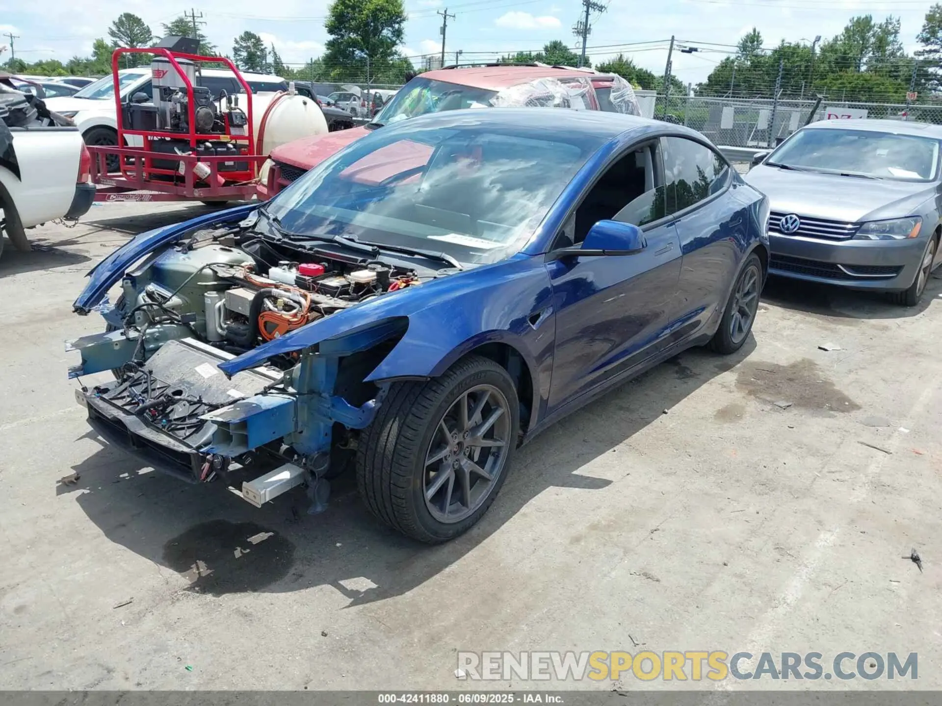 2 Фотография поврежденного автомобиля 5YJ3E1EB9MF974887 TESLA MODEL 3 2021