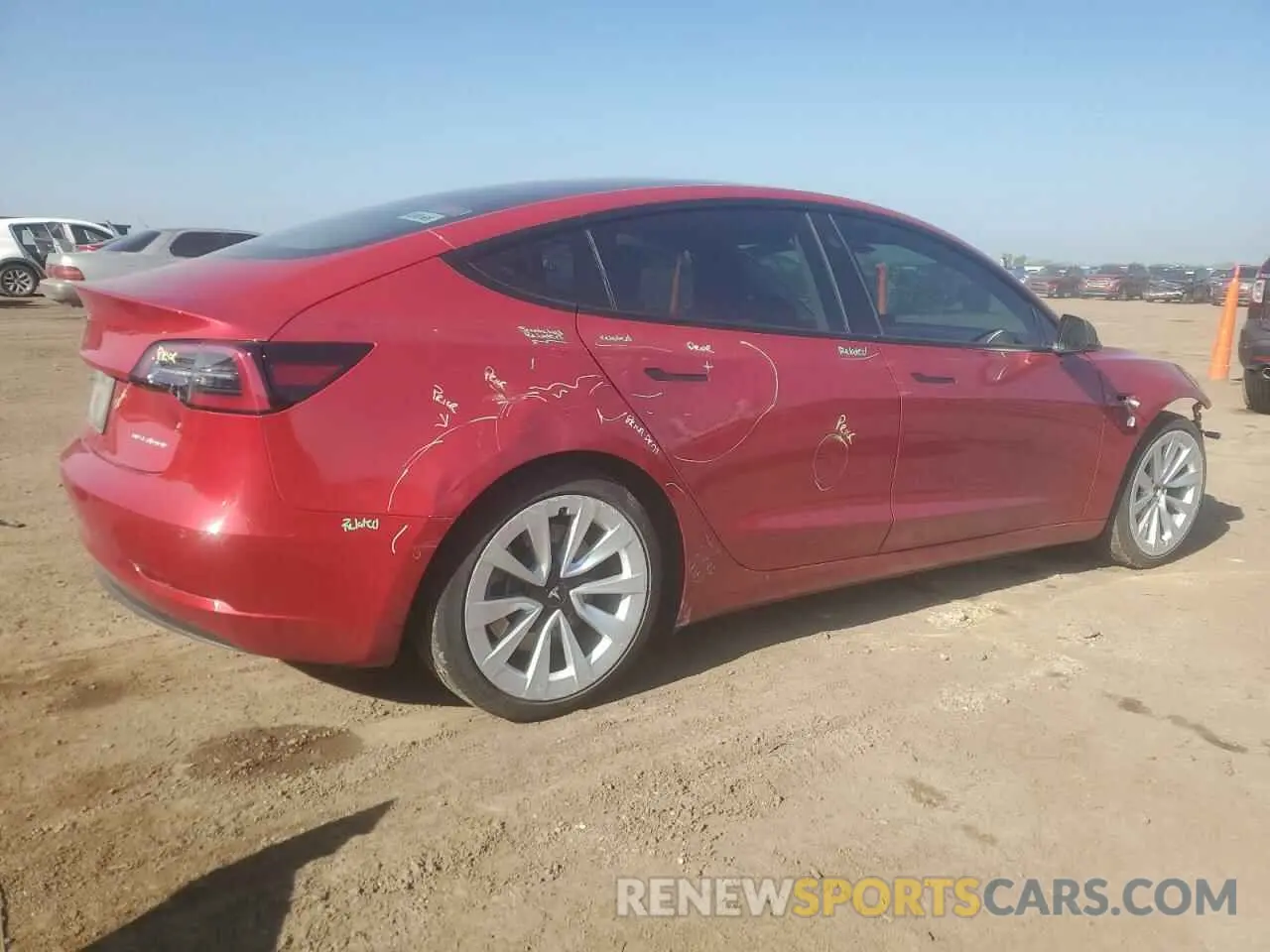 3 Photograph of a damaged car 5YJ3E1EB9MF990054 TESLA MODEL 3 2021