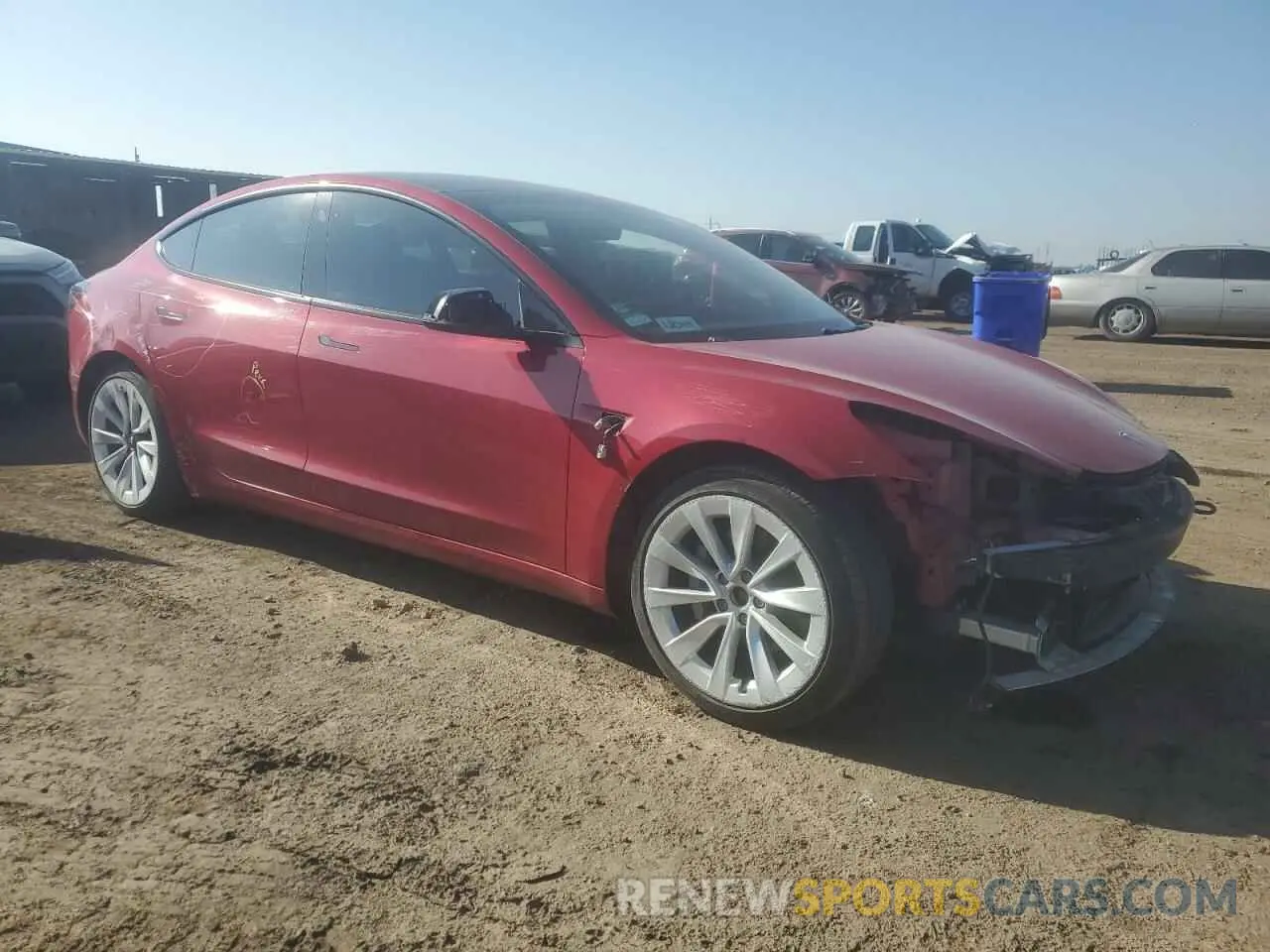 4 Photograph of a damaged car 5YJ3E1EB9MF990054 TESLA MODEL 3 2021