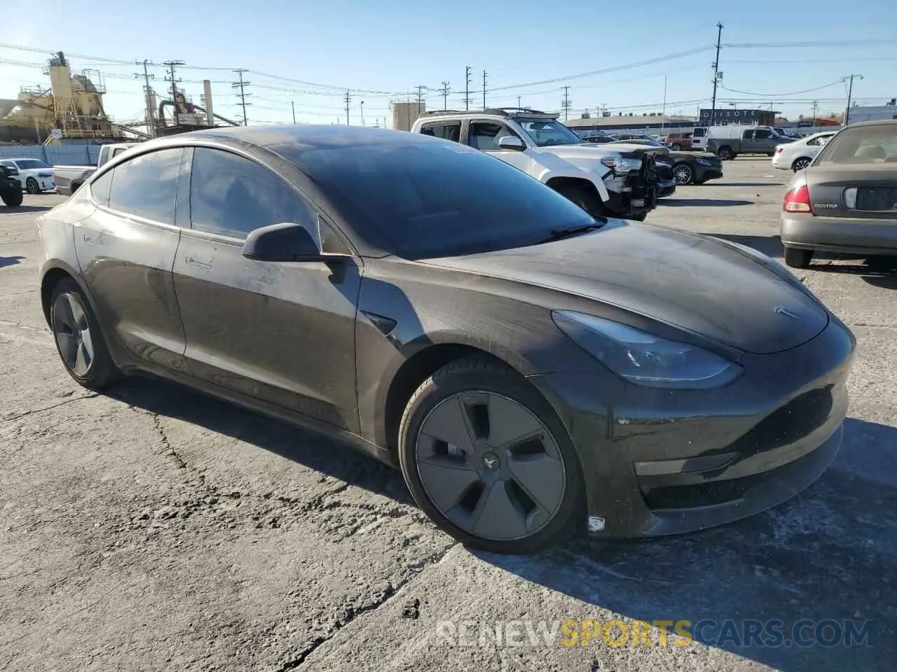 4 Photograph of a damaged car 5YJ3E1EBXMF002473 TESLA MODEL 3 2021