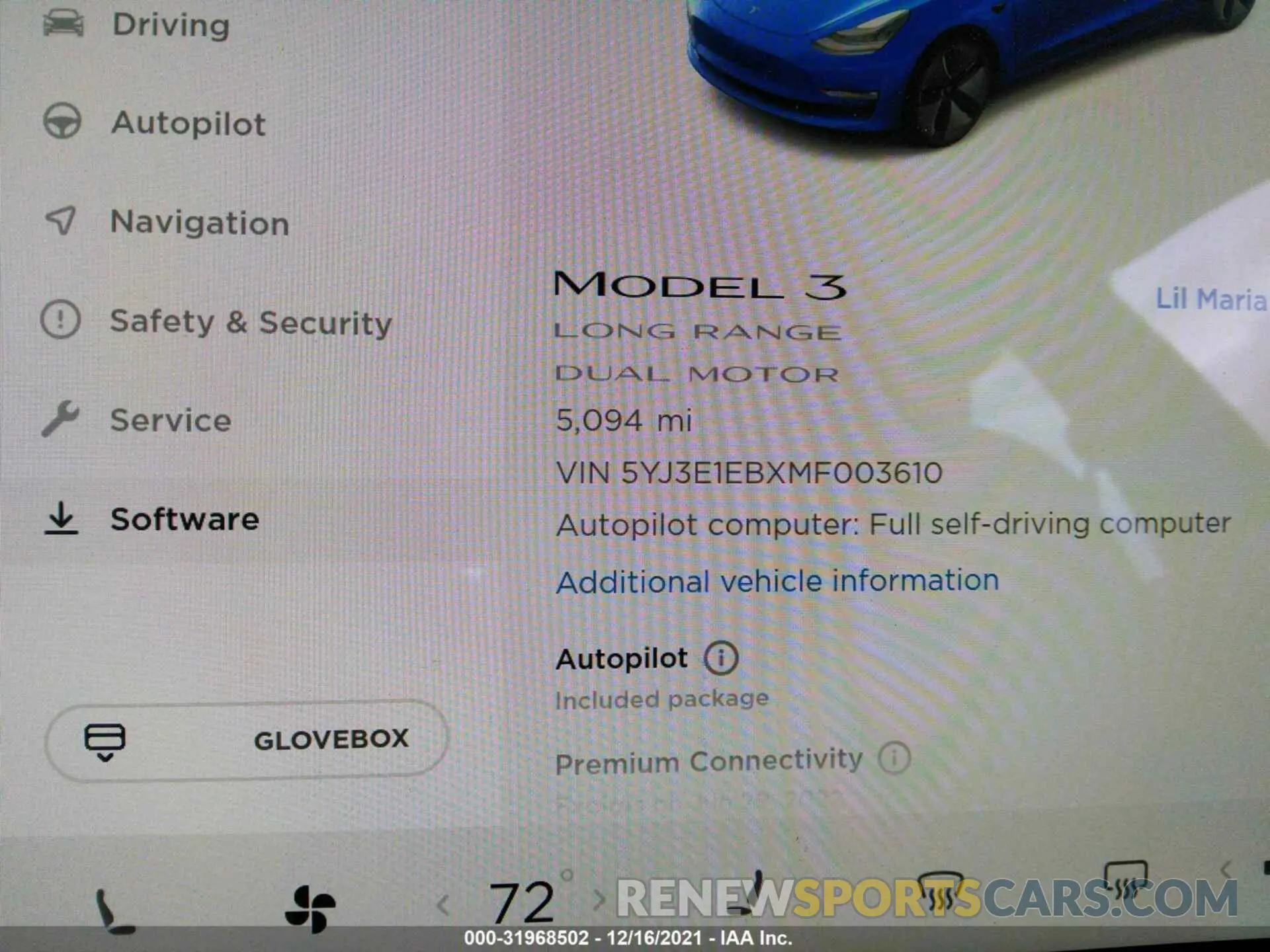 7 Photograph of a damaged car 5YJ3E1EBXMF003610 TESLA MODEL 3 2021