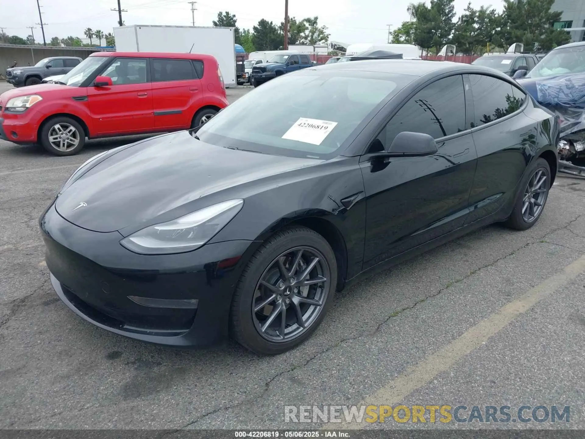 2 Фотография поврежденного автомобиля 5YJ3E1EBXMF050068 TESLA MODEL 3 2021