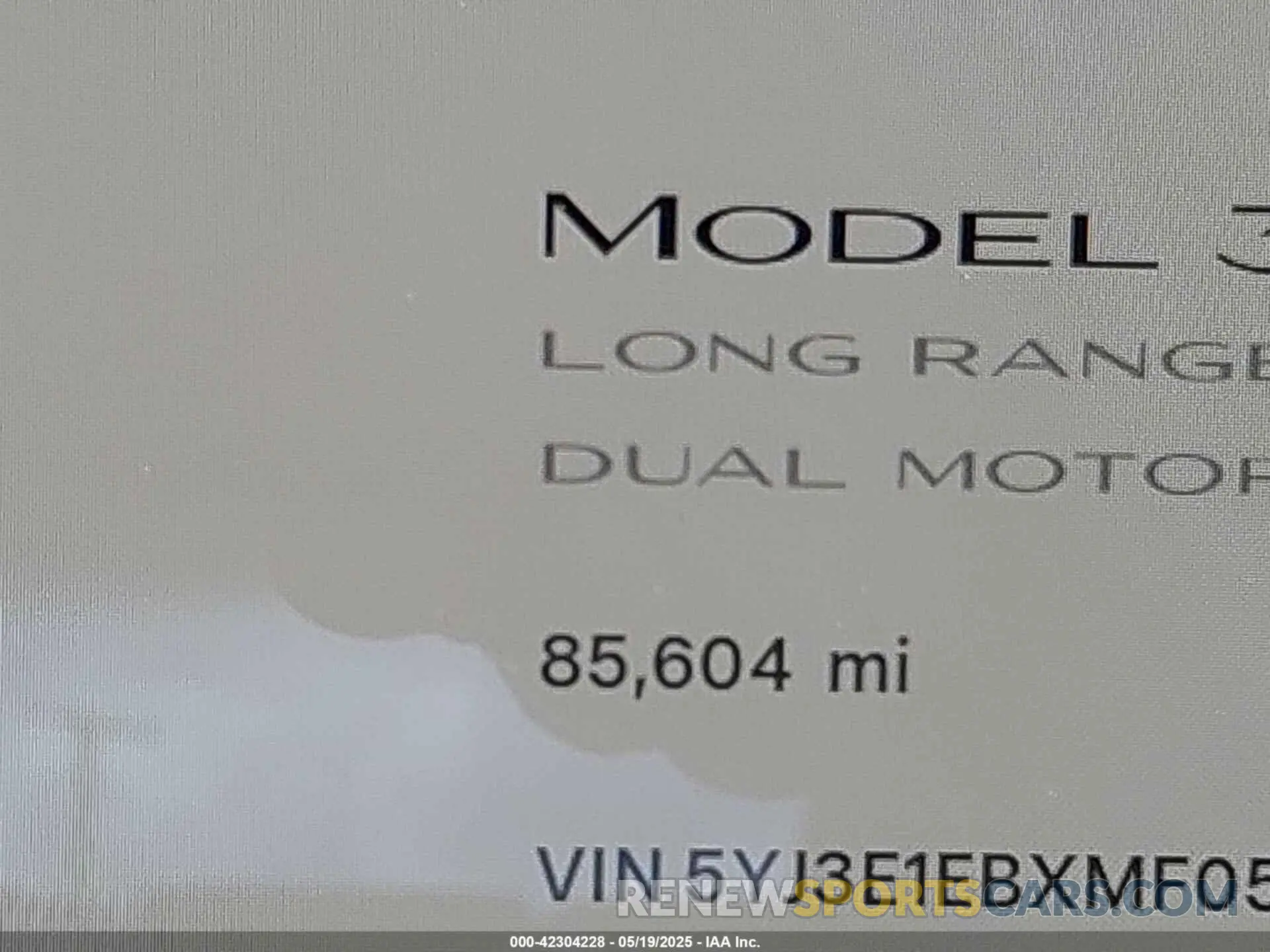 14 Фотография поврежденного автомобиля 5YJ3E1EBXMF054945 TESLA MODEL 3 2021