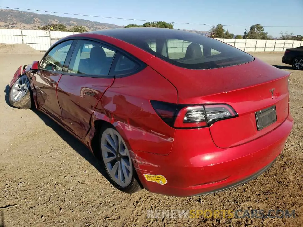 3 Photograph of a damaged car 5YJ3E1EBXMF064987 TESLA MODEL 3 2021