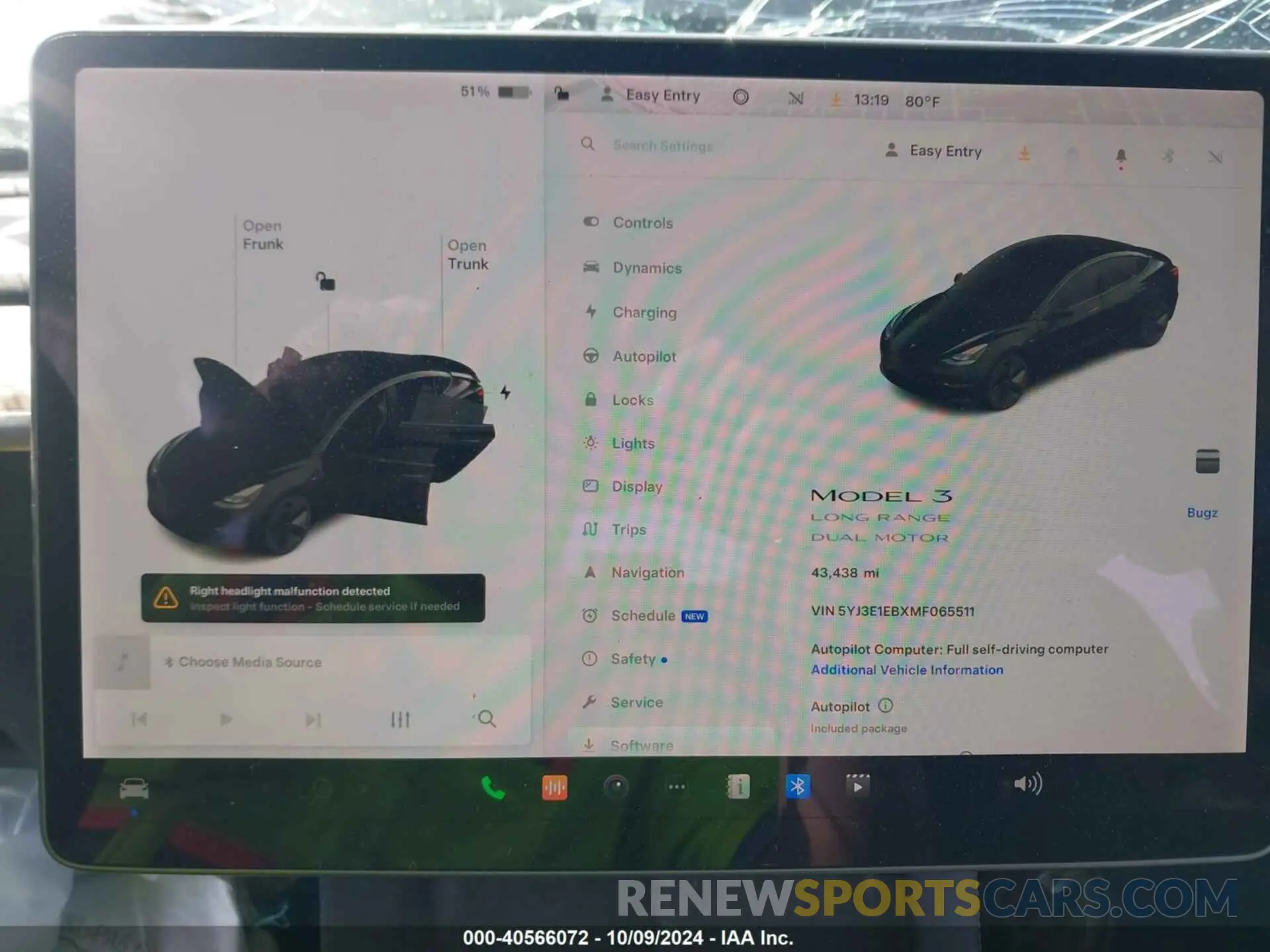 18 Фотография поврежденного автомобиля 5YJ3E1EBXMF065511 TESLA MODEL 3 2021