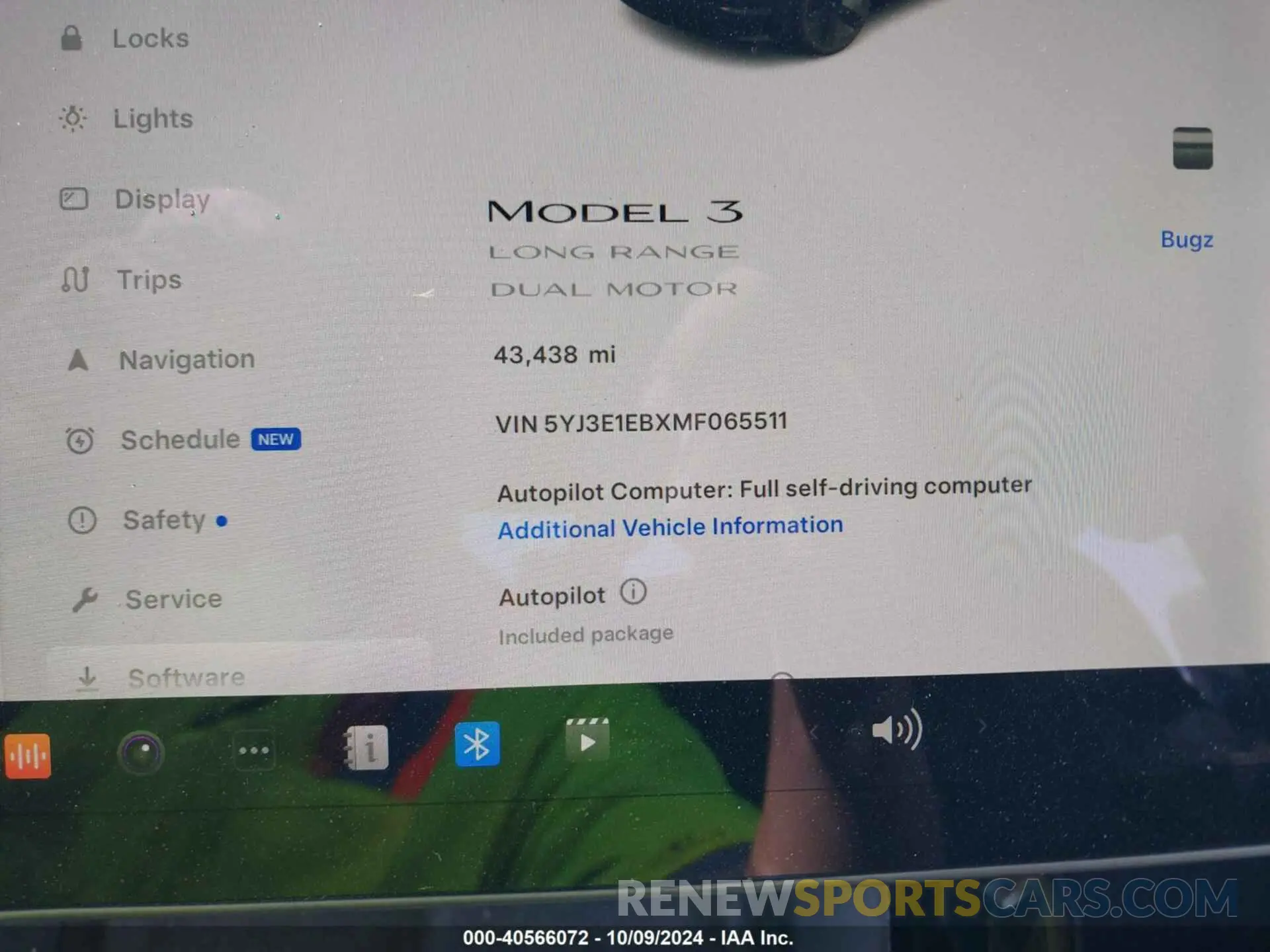 7 Фотография поврежденного автомобиля 5YJ3E1EBXMF065511 TESLA MODEL 3 2021