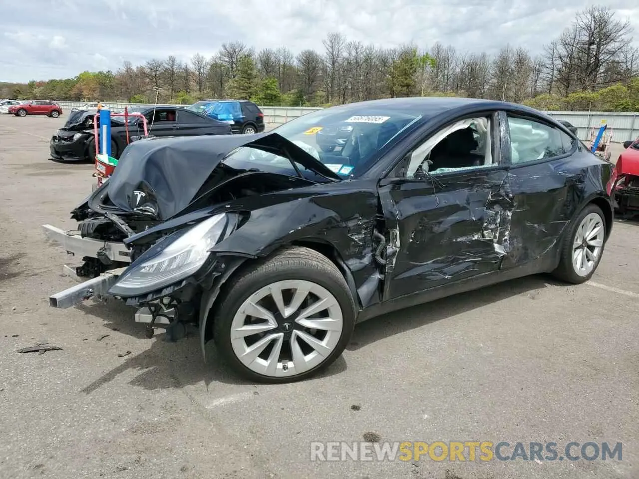 1 Фотография поврежденного автомобиля 5YJ3E1EBXMF855519 TESLA MODEL 3 2021
