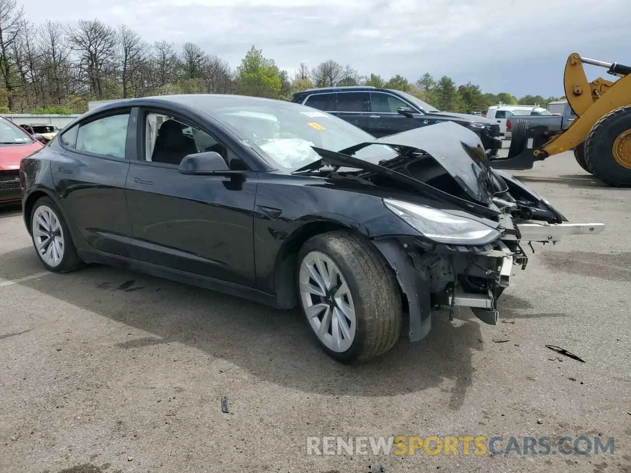 4 Фотография поврежденного автомобиля 5YJ3E1EBXMF855519 TESLA MODEL 3 2021
