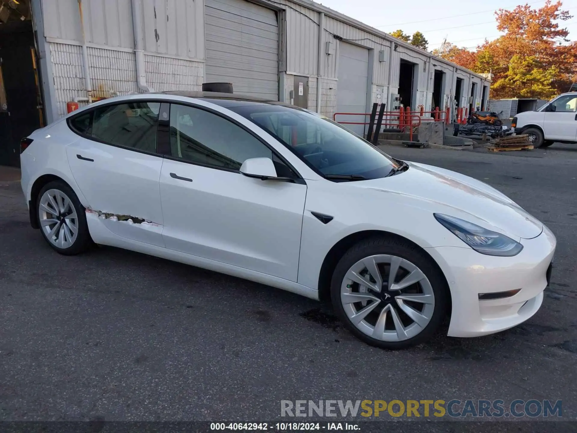1 Photograph of a damaged car 5YJ3E1EBXMF855729 TESLA MODEL 3 2021