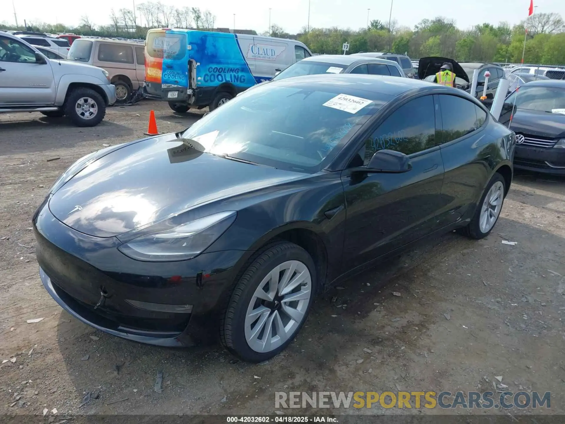2 Фотография поврежденного автомобиля 5YJ3E1EBXMF974946 TESLA MODEL 3 2021