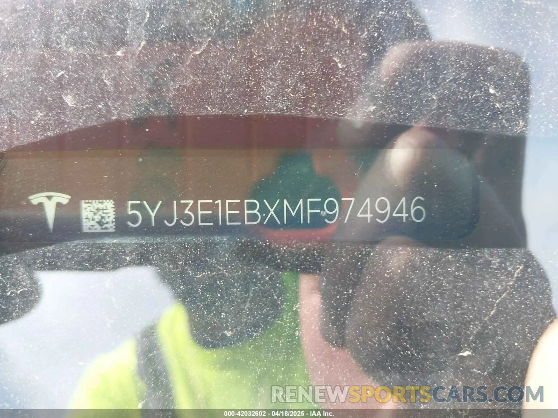 9 Фотография поврежденного автомобиля 5YJ3E1EBXMF974946 TESLA MODEL 3 2021