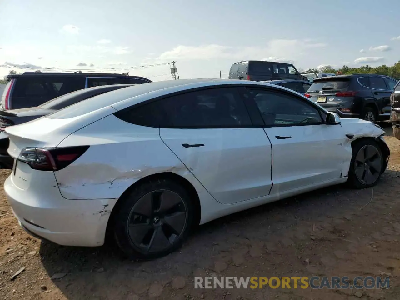 3 Photograph of a damaged car 5YJ3E1EBXMF979130 TESLA MODEL 3 2021
