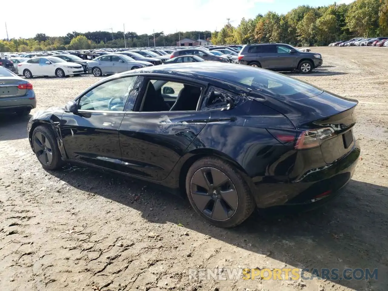 2 Photograph of a damaged car 5YJ3E1EBXMF987986 TESLA MODEL 3 2021