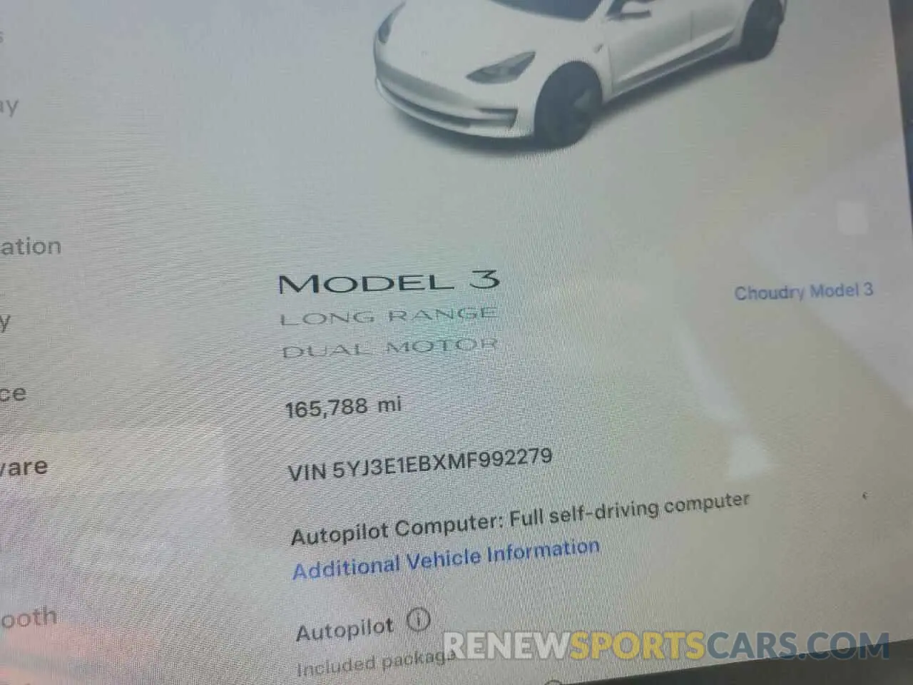 9 Фотография поврежденного автомобиля 5YJ3E1EBXMF992279 TESLA MODEL 3 2021