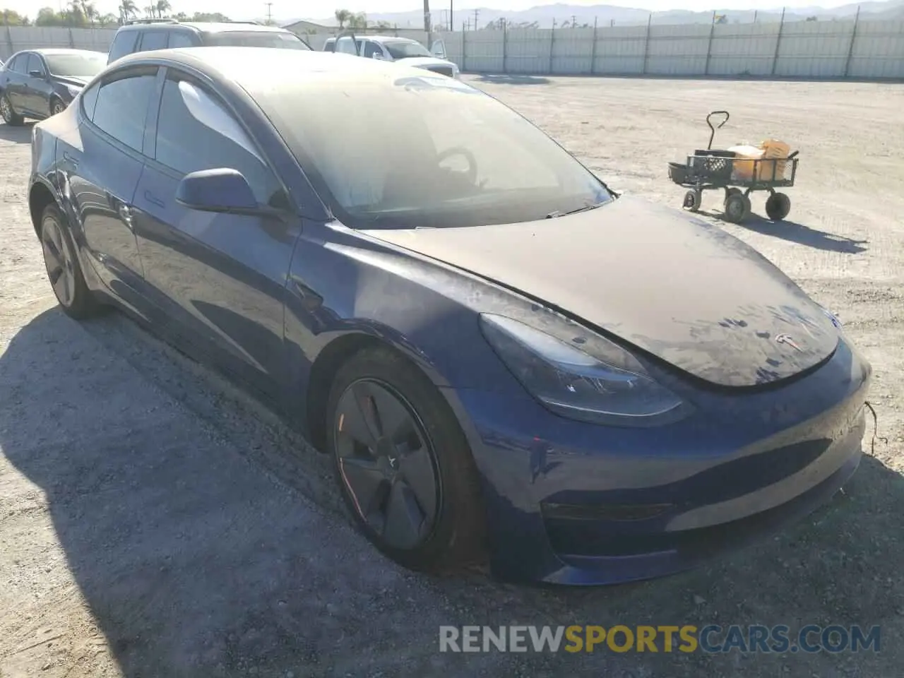 1 Photograph of a damaged car 5YJ3E1EBXMF999815 TESLA MODEL 3 2021