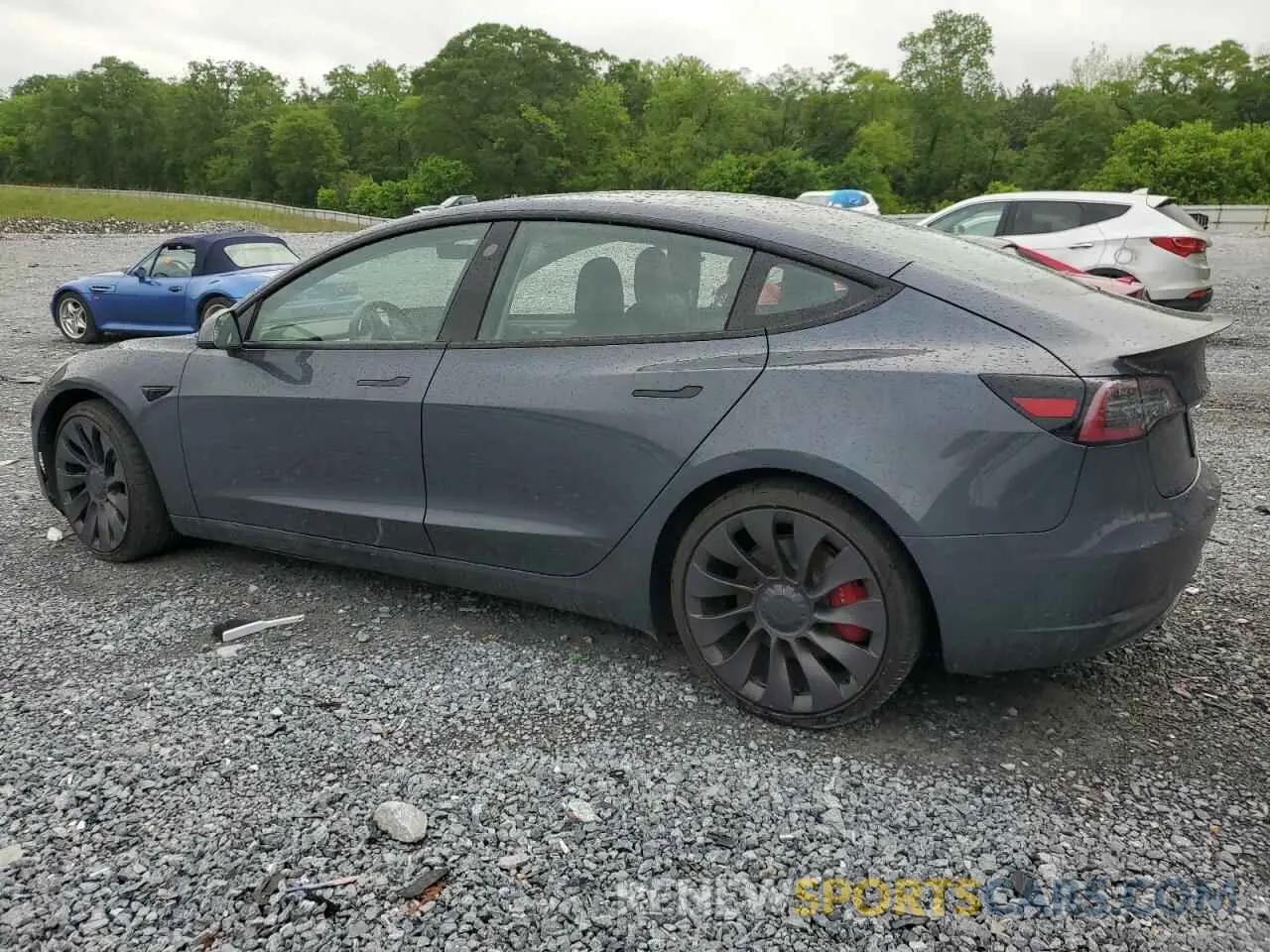 2 Photograph of a damaged car 5YJ3E1EC0MF913646 TESLA MODEL 3 2021