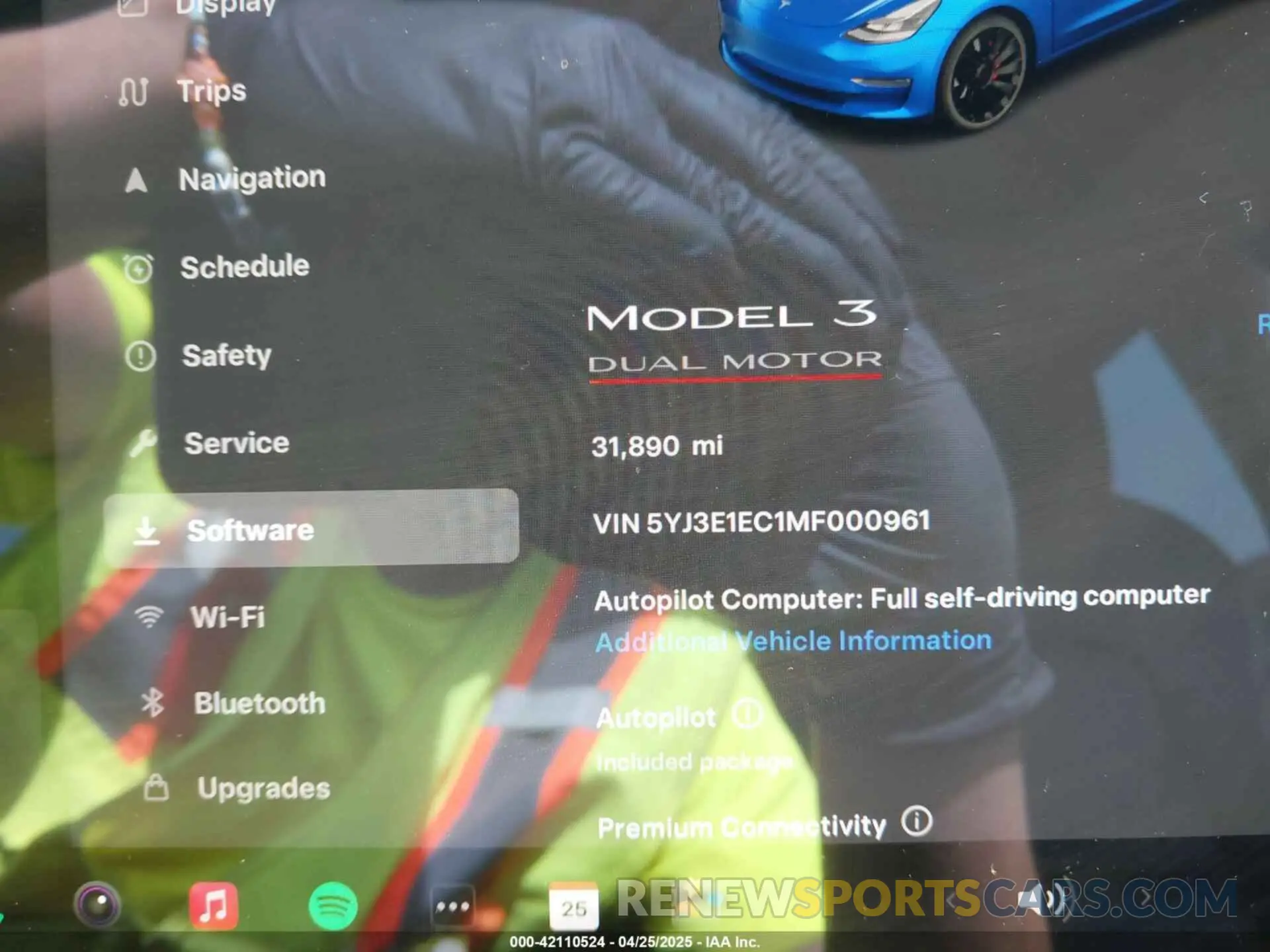 7 Фотография поврежденного автомобиля 5YJ3E1EC1MF000961 TESLA MODEL 3 2021