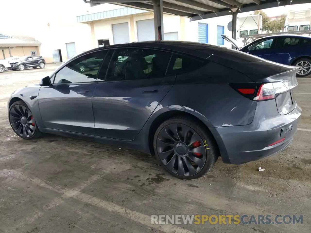2 Photograph of a damaged car 5YJ3E1EC1MF074350 TESLA MODEL 3 2021