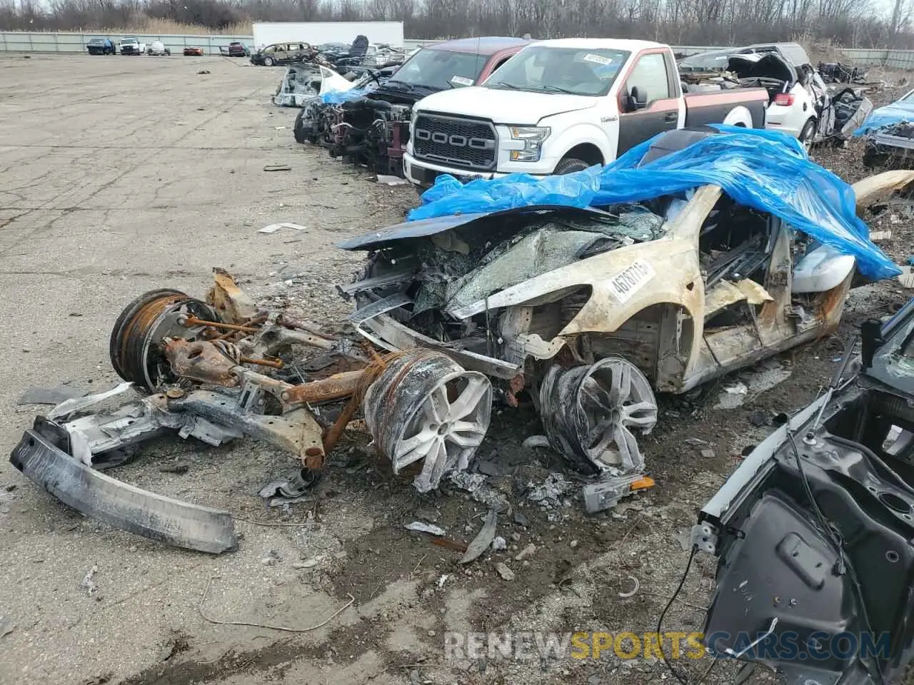 1 Photograph of a damaged car 5YJ3E1EC1MF084196 TESLA MODEL 3 2021