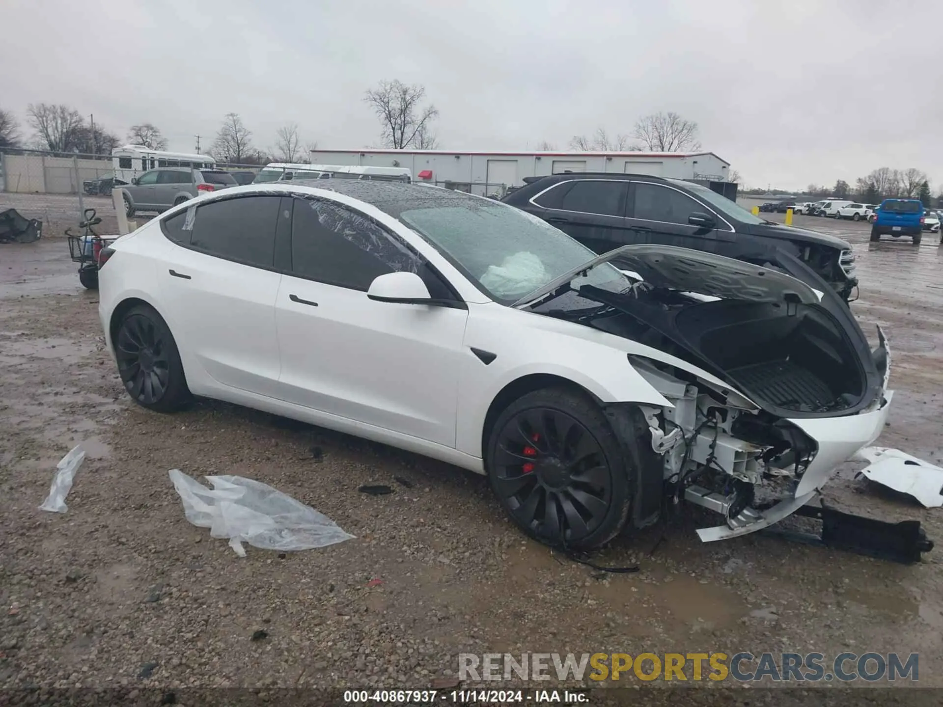 1 Photograph of a damaged car 5YJ3E1EC2MF050249 TESLA MODEL 3 2021