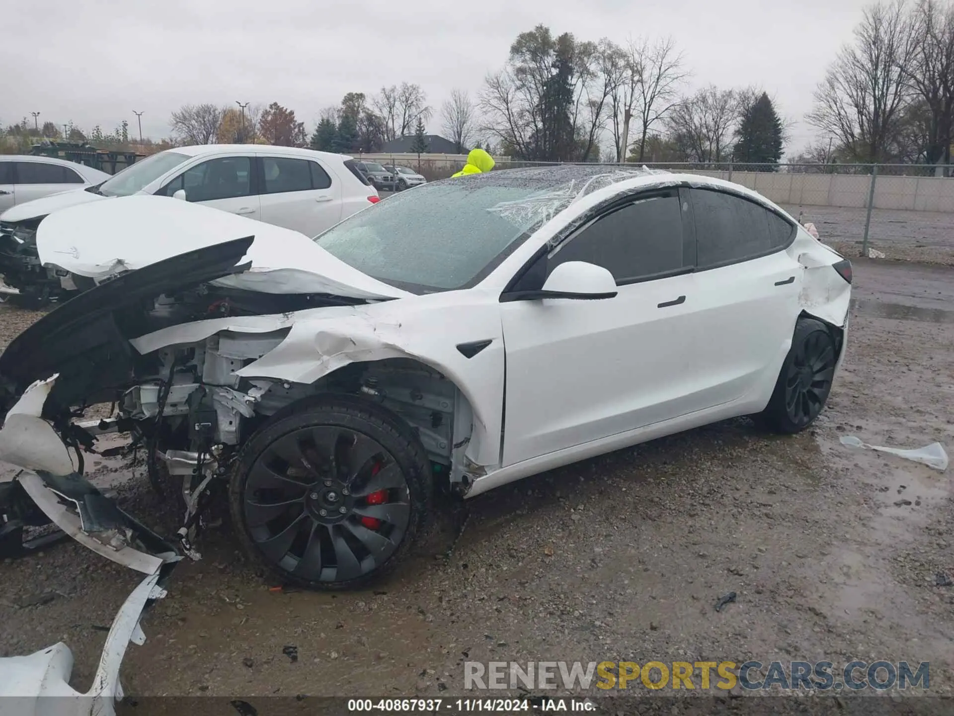 2 Photograph of a damaged car 5YJ3E1EC2MF050249 TESLA MODEL 3 2021