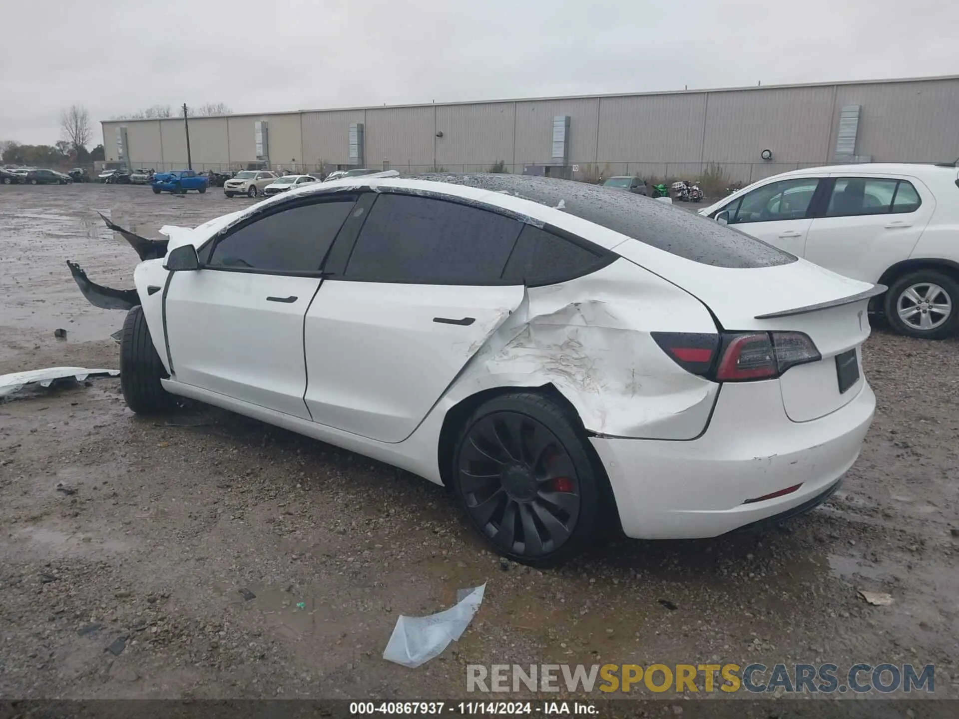 3 Photograph of a damaged car 5YJ3E1EC2MF050249 TESLA MODEL 3 2021
