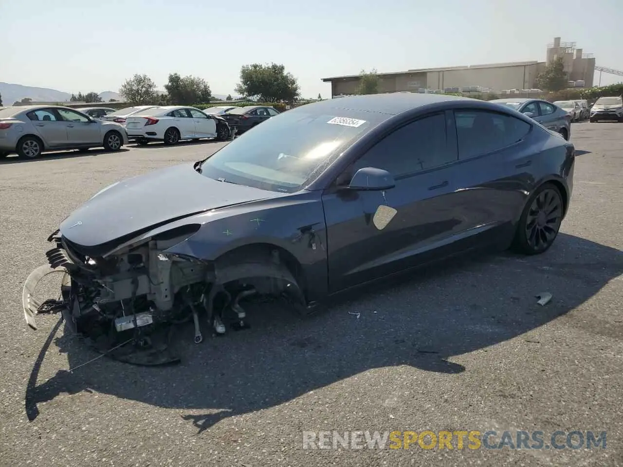 1 Фотография поврежденного автомобиля 5YJ3E1EC2MF072929 TESLA MODEL 3 2021