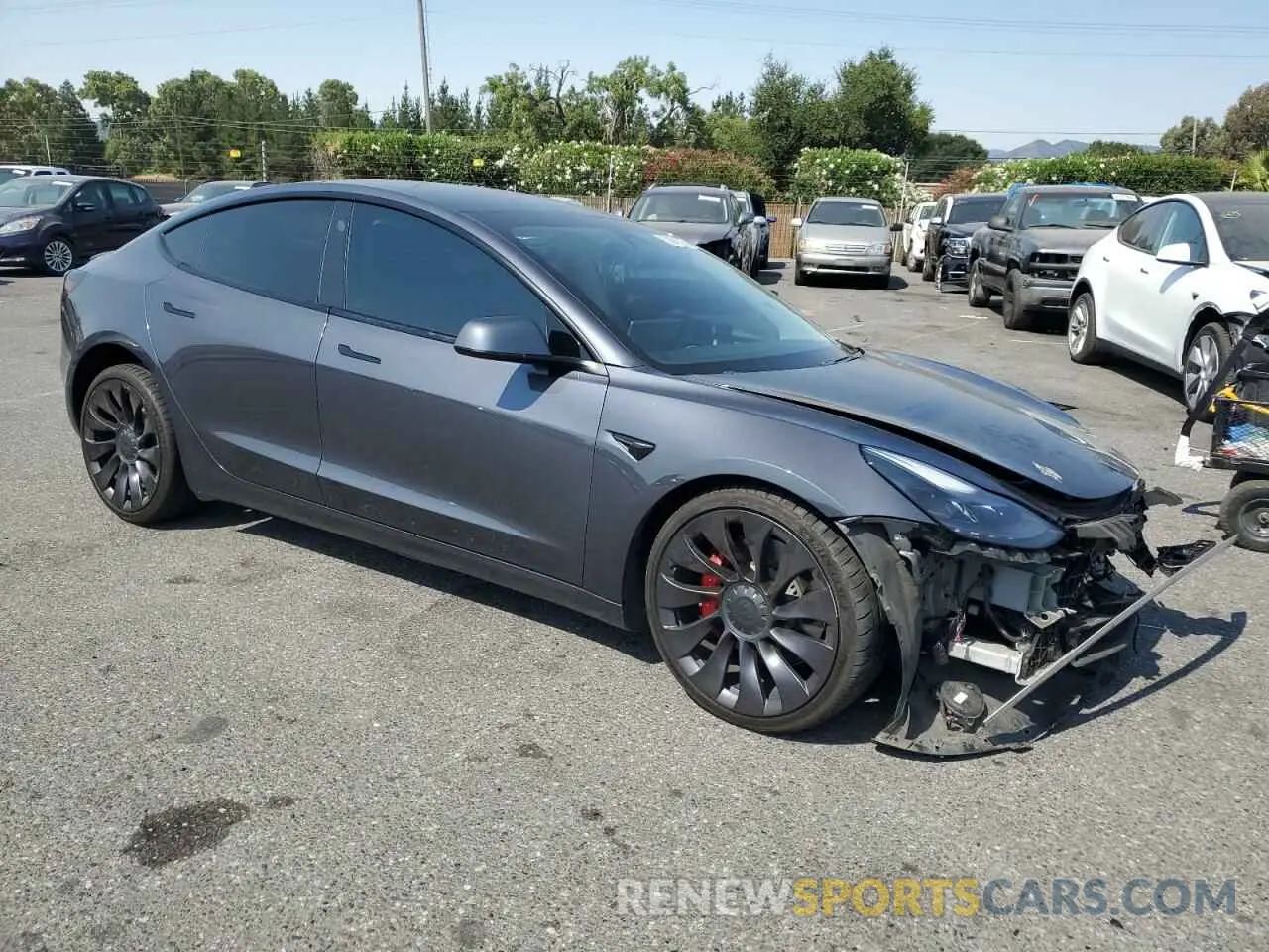 4 Фотография поврежденного автомобиля 5YJ3E1EC2MF072929 TESLA MODEL 3 2021
