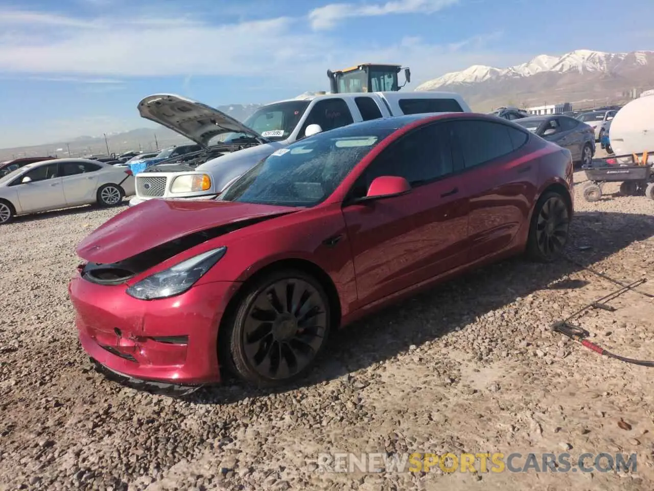 1 Фотография поврежденного автомобиля 5YJ3E1EC2MF091948 TESLA MODEL 3 2021