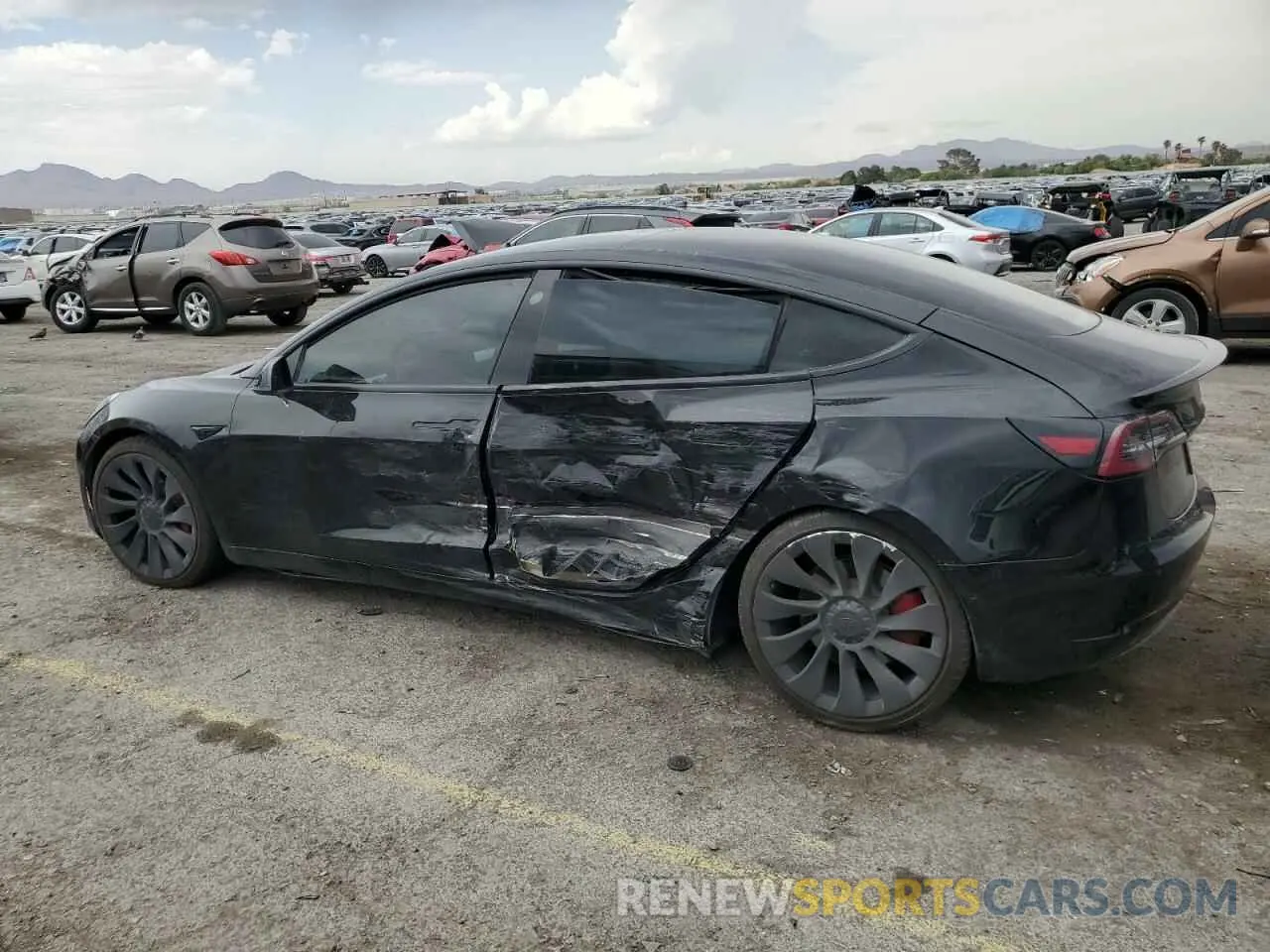 2 Фотография поврежденного автомобиля 5YJ3E1EC2MF984962 TESLA MODEL 3 2021