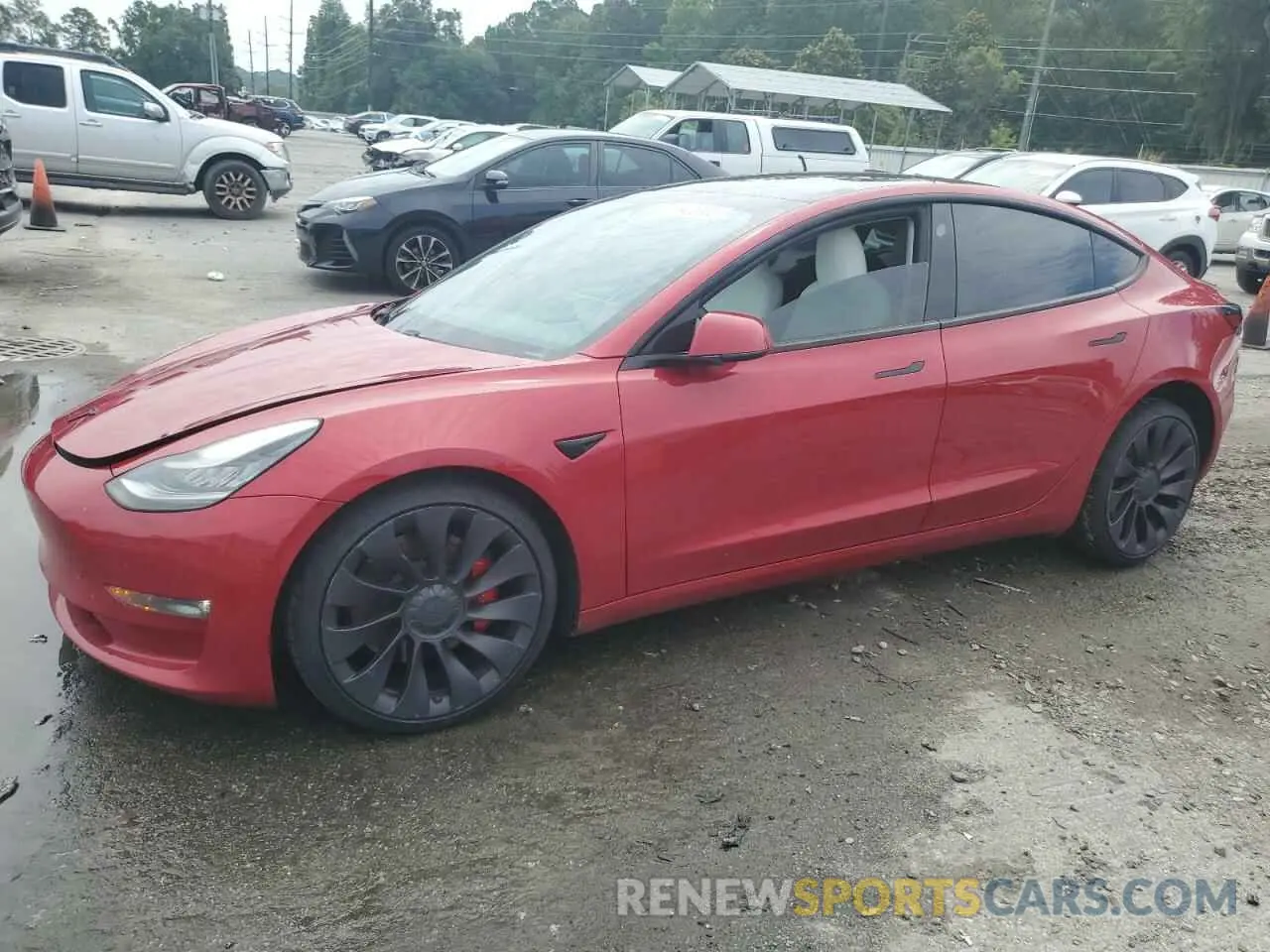 1 Фотография поврежденного автомобиля 5YJ3E1EC3MF850686 TESLA MODEL 3 2021