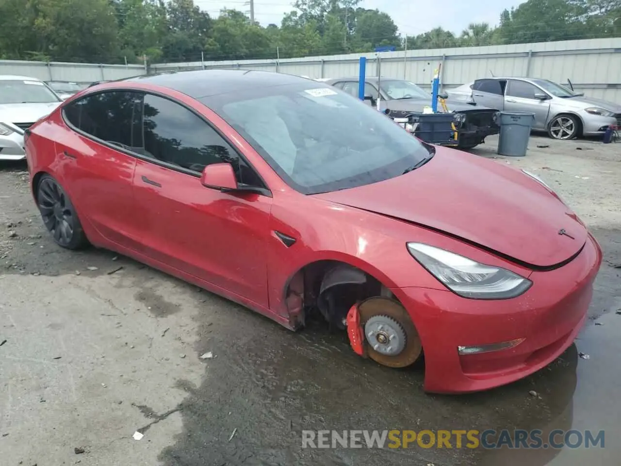 4 Фотография поврежденного автомобиля 5YJ3E1EC3MF850686 TESLA MODEL 3 2021