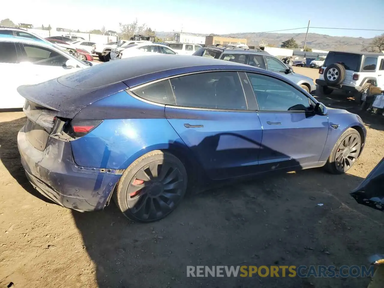3 Photograph of a damaged car 5YJ3E1EC4MF073273 TESLA MODEL 3 2021