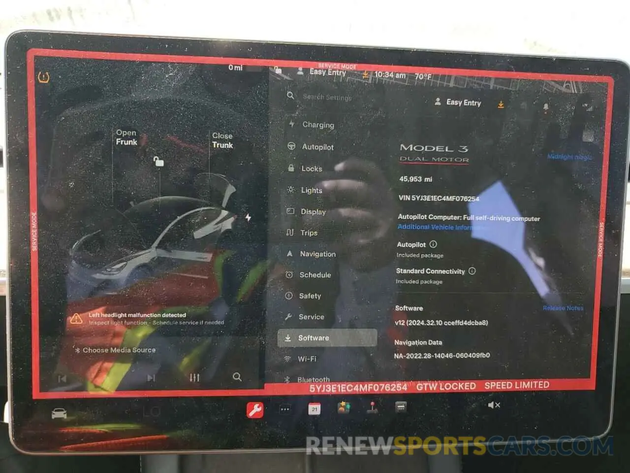 9 Фотография поврежденного автомобиля 5YJ3E1EC4MF076254 TESLA MODEL 3 2021